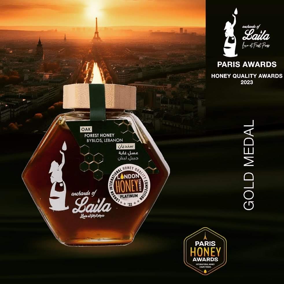 Honey Paris Award for Orchards of Laila Forest Oak Honey