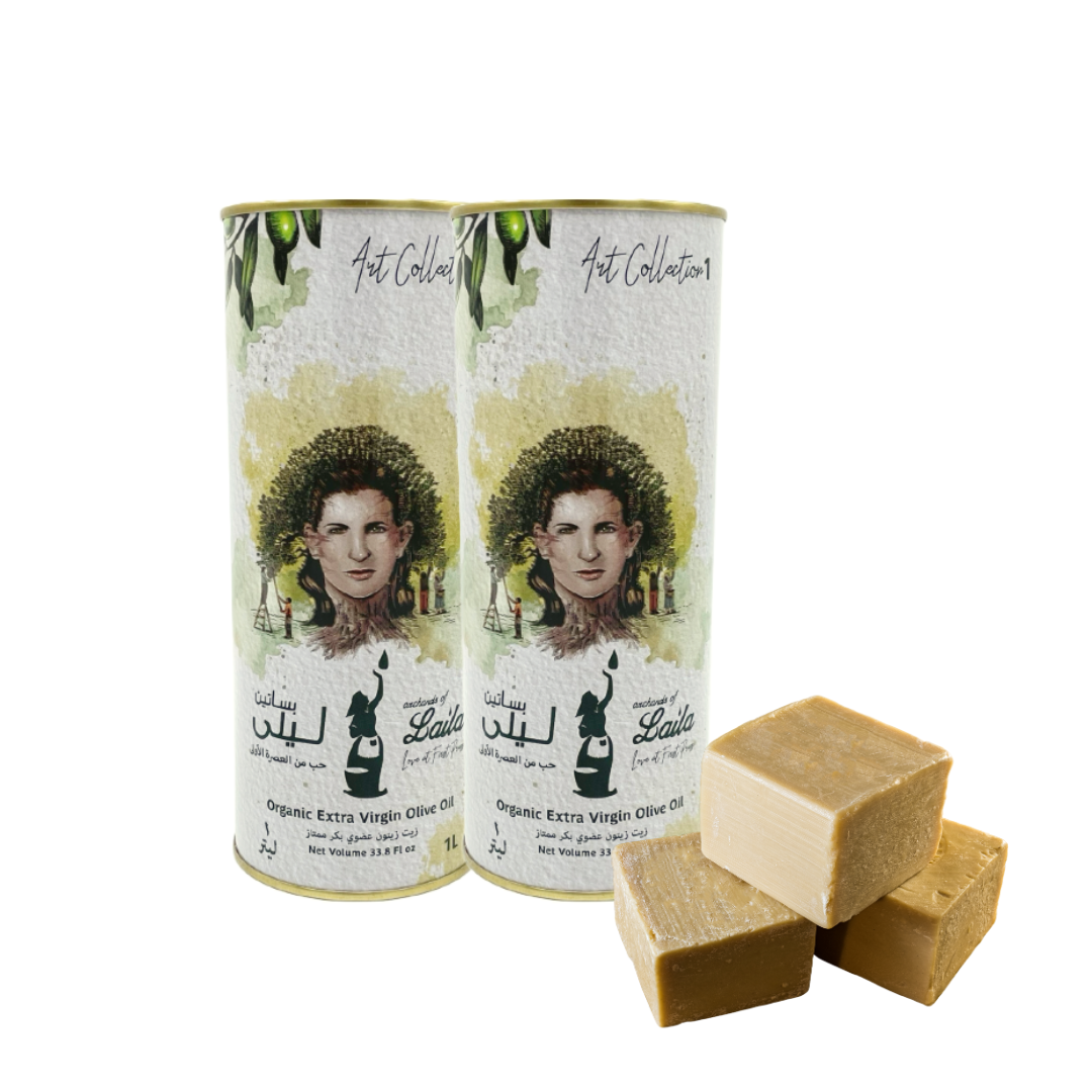 Harvest Special Bundle: Extra Virgin Olive Oil Cans & FREE 0.5kg of Traditional Olive Oil Soap