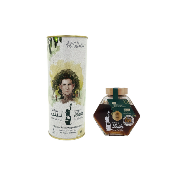 Organic Extra Virgin Olive Oil & Natural Honey Box